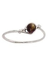 terrific mini tiger eye silver ring for babies and children      
